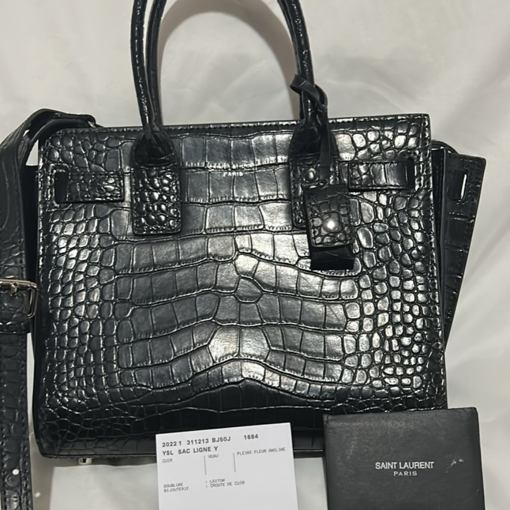 YSL Embossed Handbag - Picture 1 of 7